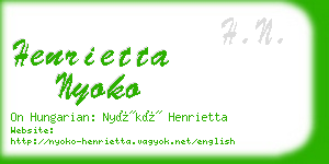 henrietta nyoko business card